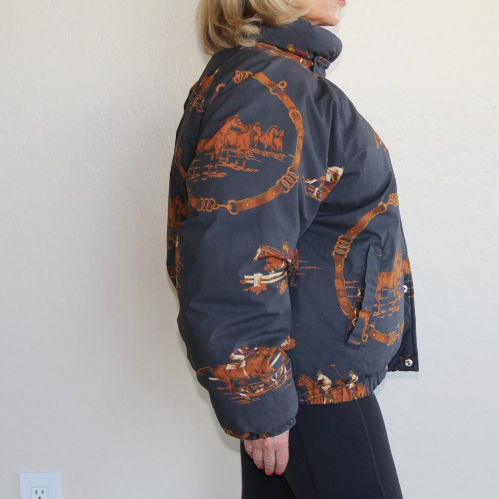 Vintage Ralph Lauren Equestrian Puffer Jacket Size Medium - Picture 8 of 16